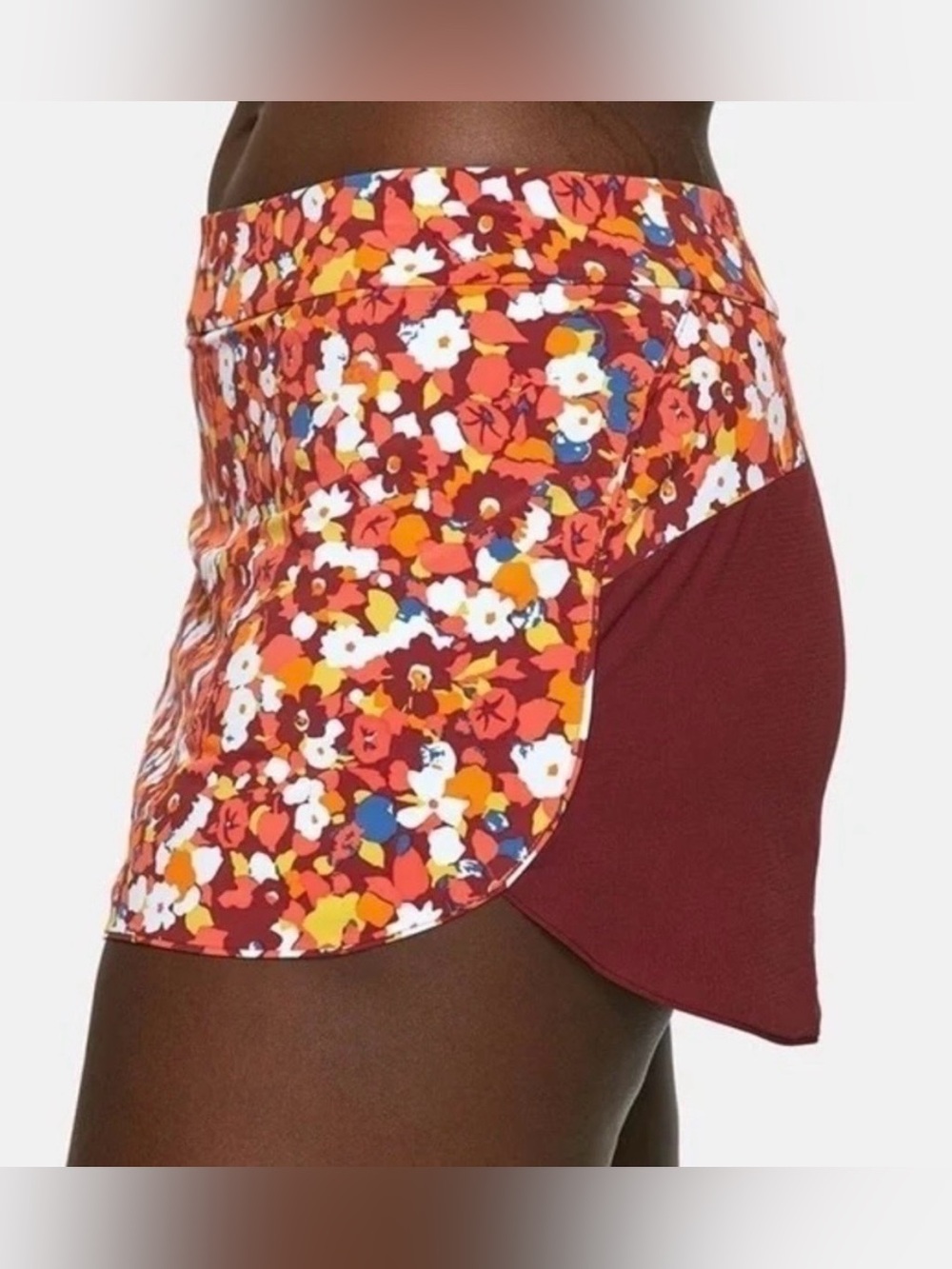 Outdoor Voices Red Floral Mini Skort Size Medium